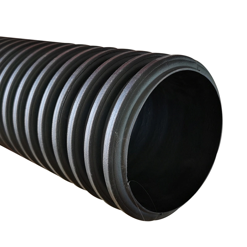 Sn8 HDPE Double Wall Corrugated Pipe Dwc HDPE Plastic Culvert Pipe Prices/ HDPE Tubes/PE Water Pipe