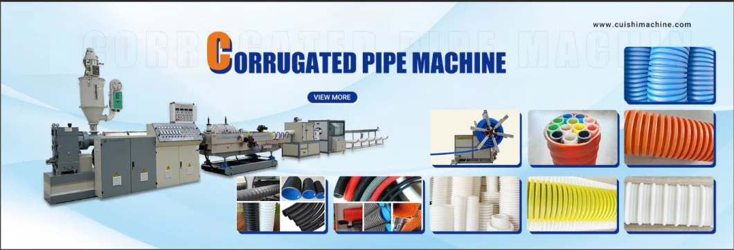 Double Wall Corrugated Extruder Pipe Machine Twin Layer Corrugated Pipes Line