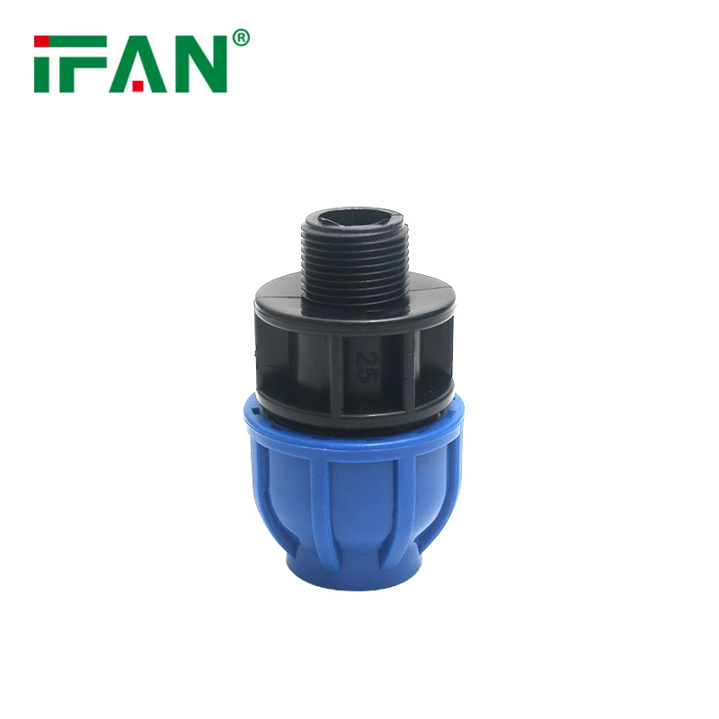 Irrigation HDPE PE PP PVC Pipe Compression Fittings Male Adaptor Adapter