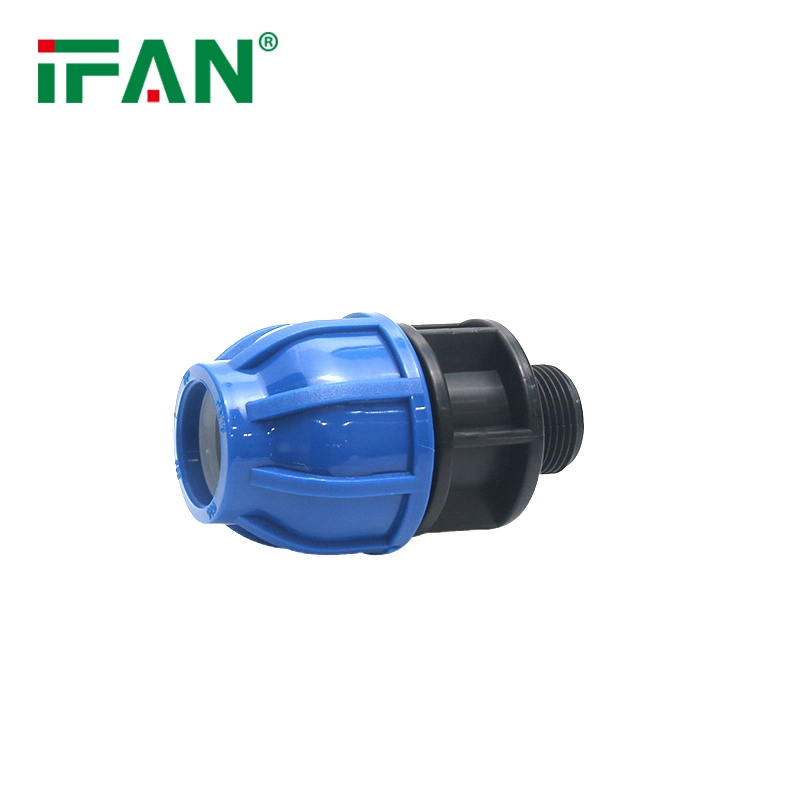 Irrigation HDPE PE PP PVC Pipe Compression Fittings Male Adaptor Adapter