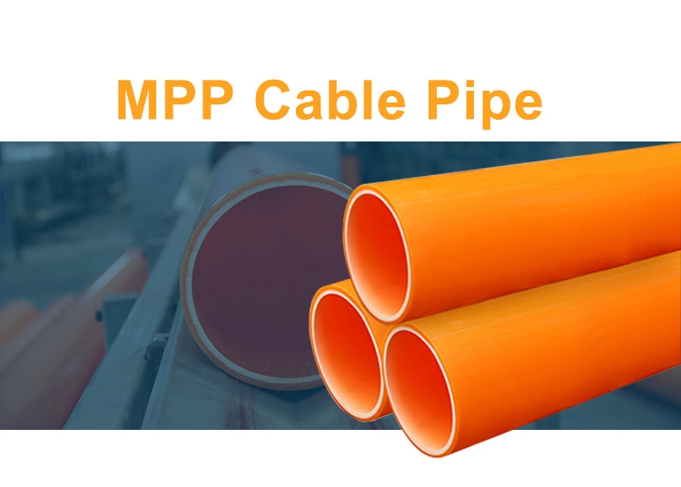 Flexible Orange Plastic Electrical Conduit for Power Cable Wiring