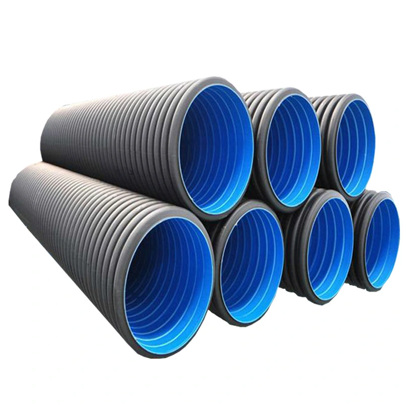 Jubo PE100 Sn8 200mm 300mm 400mm 500mm 800mm 900mm 110mm HDPE Double Wall Corrugated Drainage Pipe for Drainage System