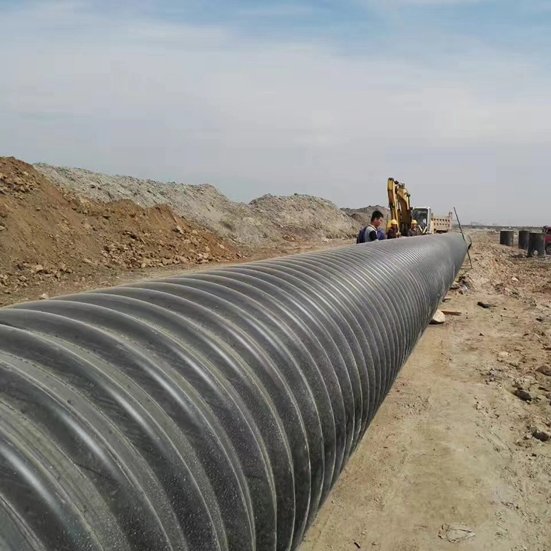 Sn8 HDPE Double Wall Corrugated Pipe Dwc HDPE Plastic Culvert Pipe Prices/ HDPE Tubes/PE Water Pipe