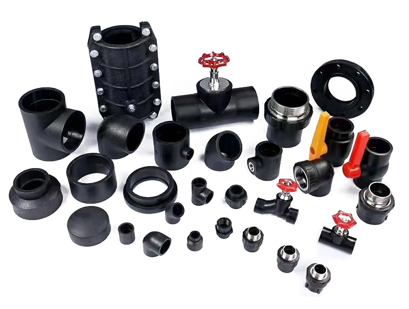 Competitive Prices Socket Fusion Plastic Fittings Various HDPE Pipes Fittings for Water Supply System