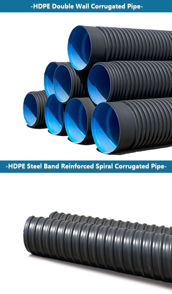 Economical HDPE Double Wall Corrugated Pipe for Agricultural Irrigation Manufacturer