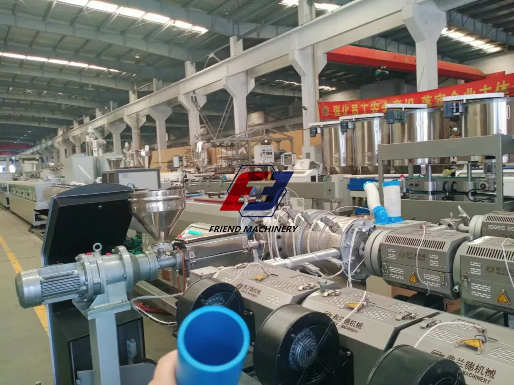 Powerful 16mm-315mm PE PPR Pipe Extrusion Line Plastic Water/Gas/Underground Tube Making Machine