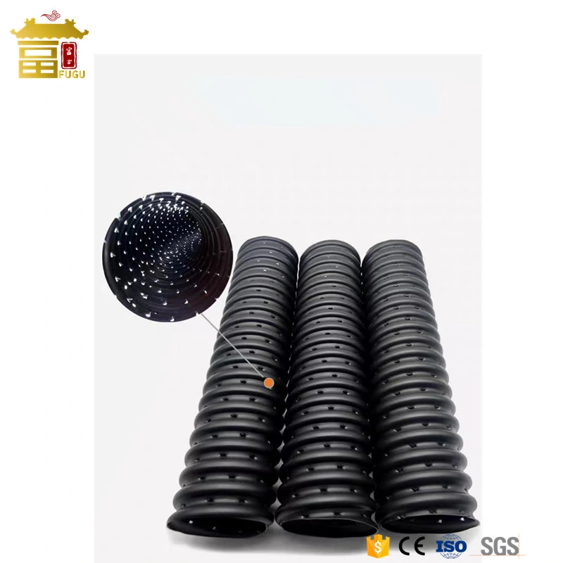 Highway Tunnel Municipal Engineering Drainage Drainage HDPE Perforated Corrugated Drainage Pipes.