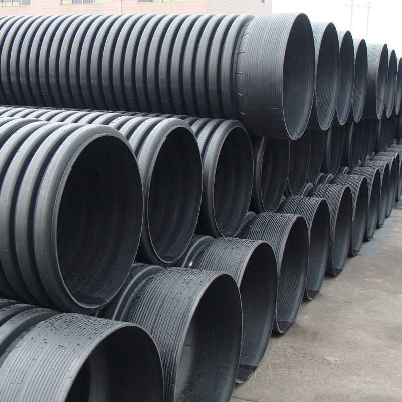 Sn4 300mm PE HDPE Plastic Corrugated Drain Pipes