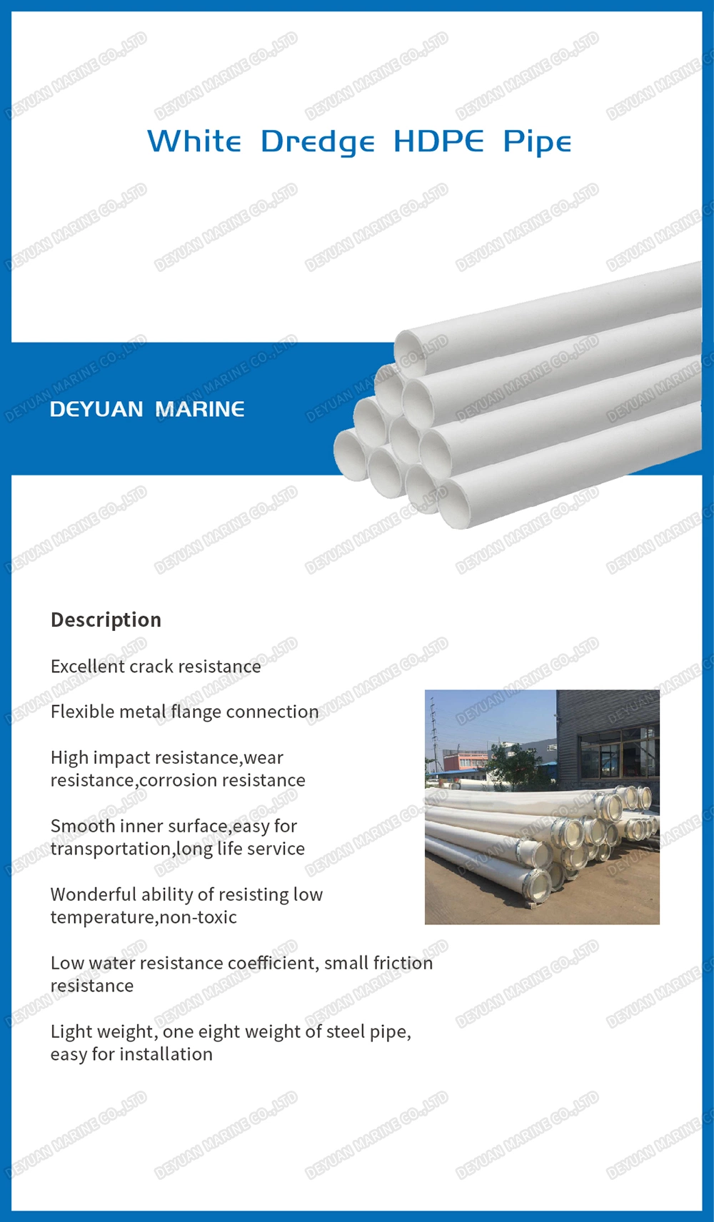 White High Density Polyethylene (HDPE) Tubing