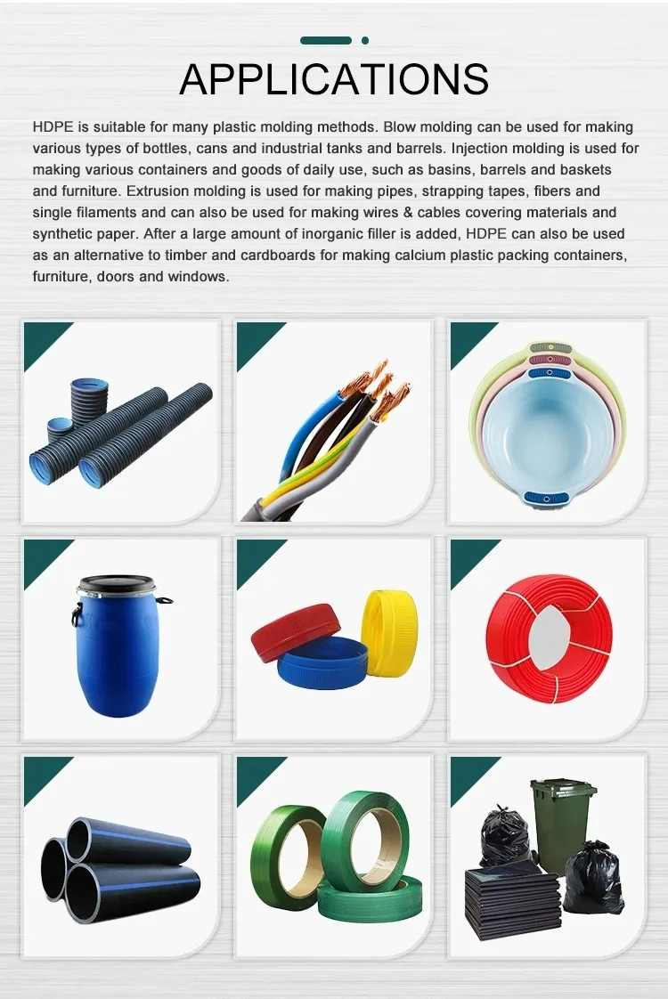 Plastic Materials PE Pellet HDPE Plastic Granule Pipe Grade Plastic Resin HDPE PE100