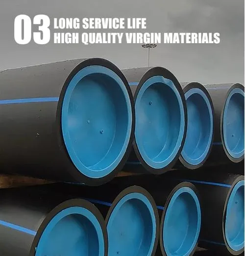 ISO4427 China Suppliers HDPE Pipe PE100 Tube HDPE Water Pipes and Fittings Polythene Poly Pipe