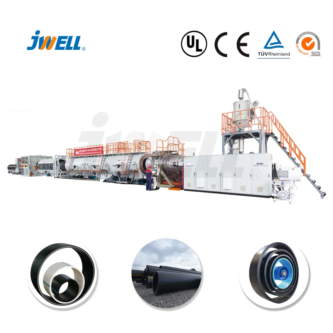 Jwell PVC/HDPE/PPR Drainage Water Sewage and Electric Conduit Pipe Machine/Plastic Tube Extruder/Conical Twin Screw Extrusion Line/Hose Production Equipment