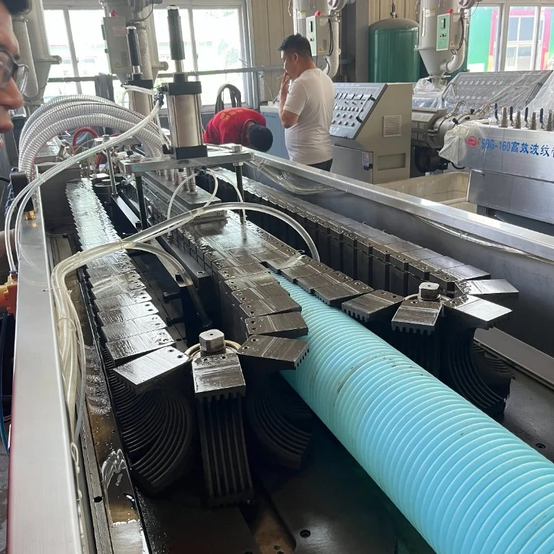 High Quality Automatic Big Size PE Dual Wall Corrugated Pipe Extrusion Machine Line