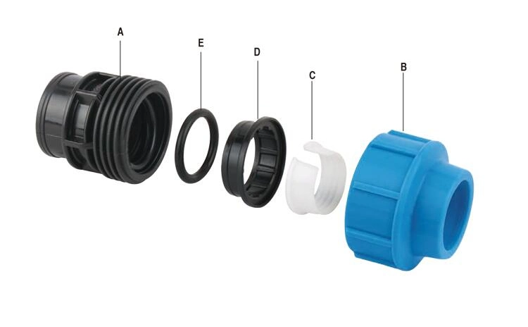 Female Coupling ISO17885 Standard HDPE Compression Fittings Push Fit Pipe Fittings