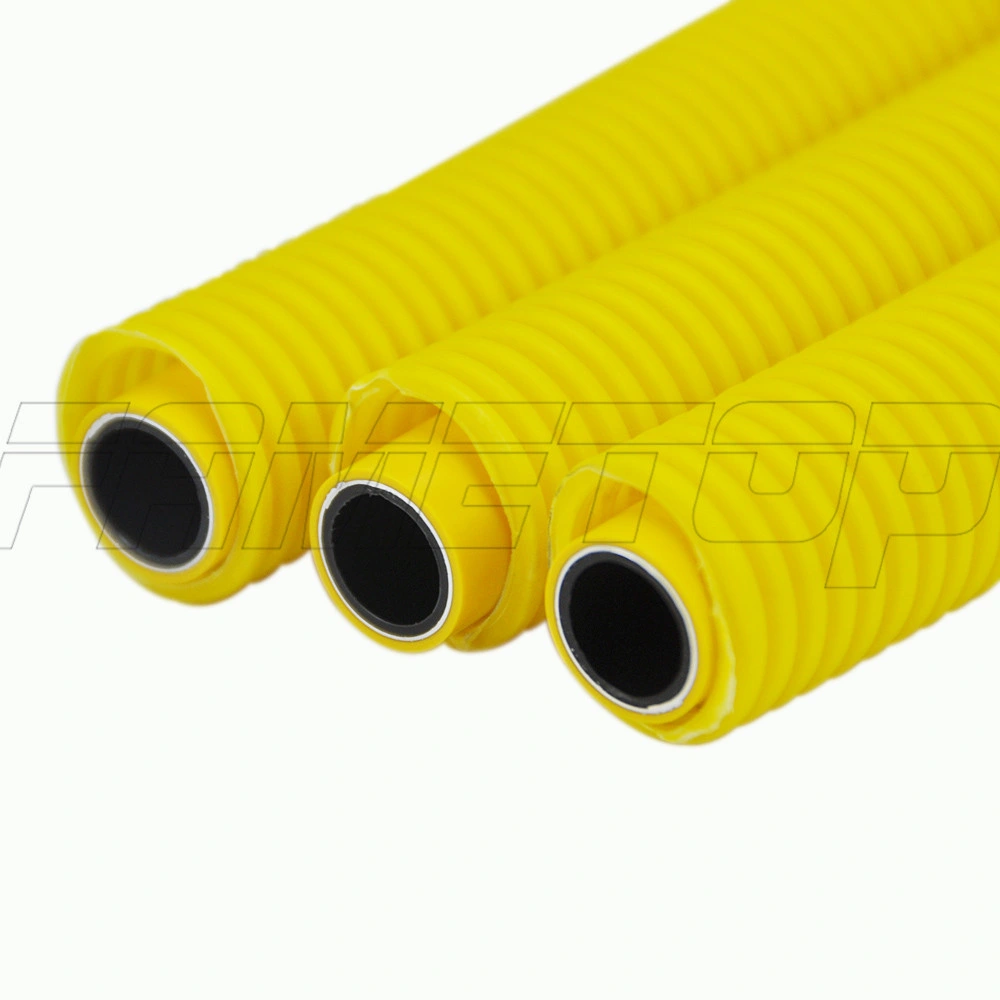 PE-Al-PE Gas Pipe in Yellow Corrugation Pipe