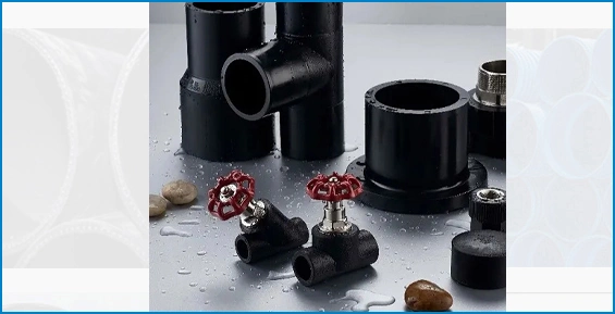 Black HDPE Fittings Socket Butt Fusion Equal Coupling TF Coupler Fitting