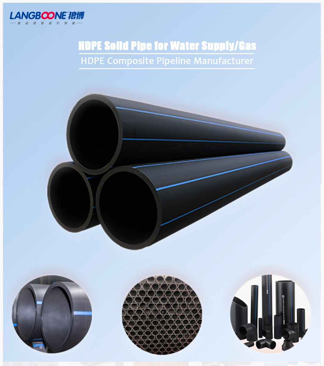 PE100 Polyethylene Pipe SDR11/17 HDPE Pipe for Water Supply/Irrigation/Sewage