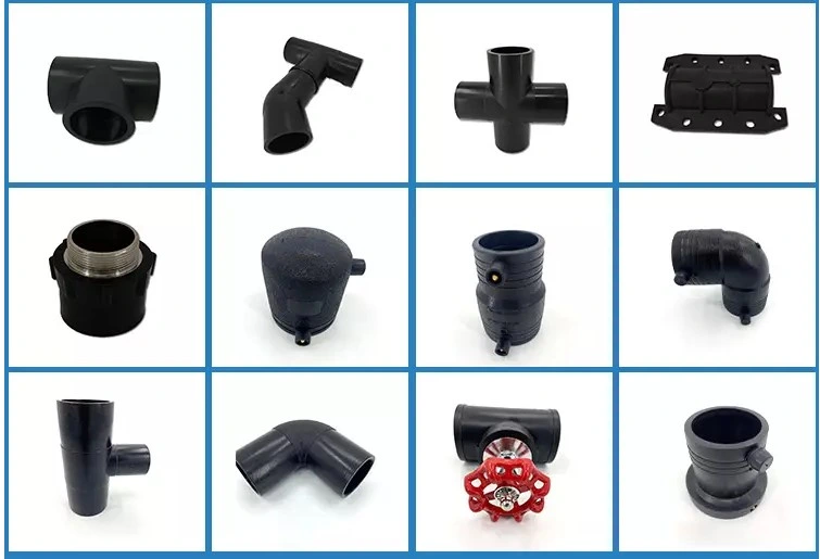 Electrofusion HDPE PE Pipe Fitting Electrofusion Coupling for PE100 Pn16 Pn10 HDPE PE Fitting Butt Fusion Stub End for PE100 Pn16 Pn10 Pipe Fitting