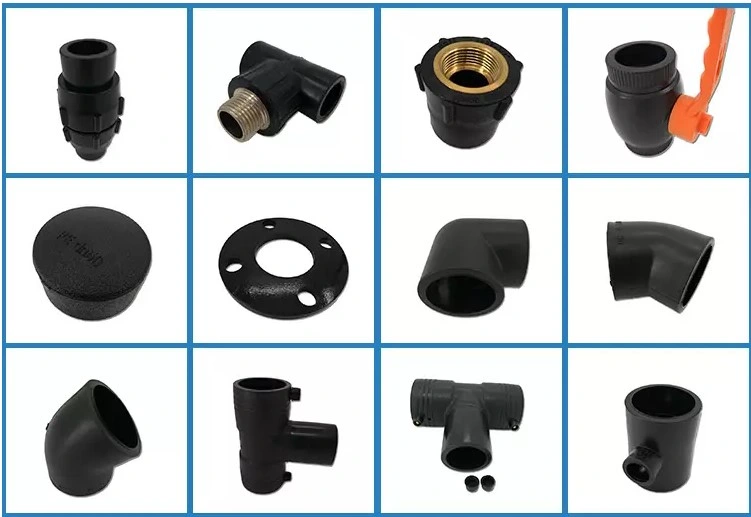 Electrofusion HDPE PE Pipe Fitting Electrofusion Coupling for PE100 Pn16 Pn10 HDPE PE Fitting Butt Fusion Stub End for PE100 Pn16 Pn10 Pipe Fitting