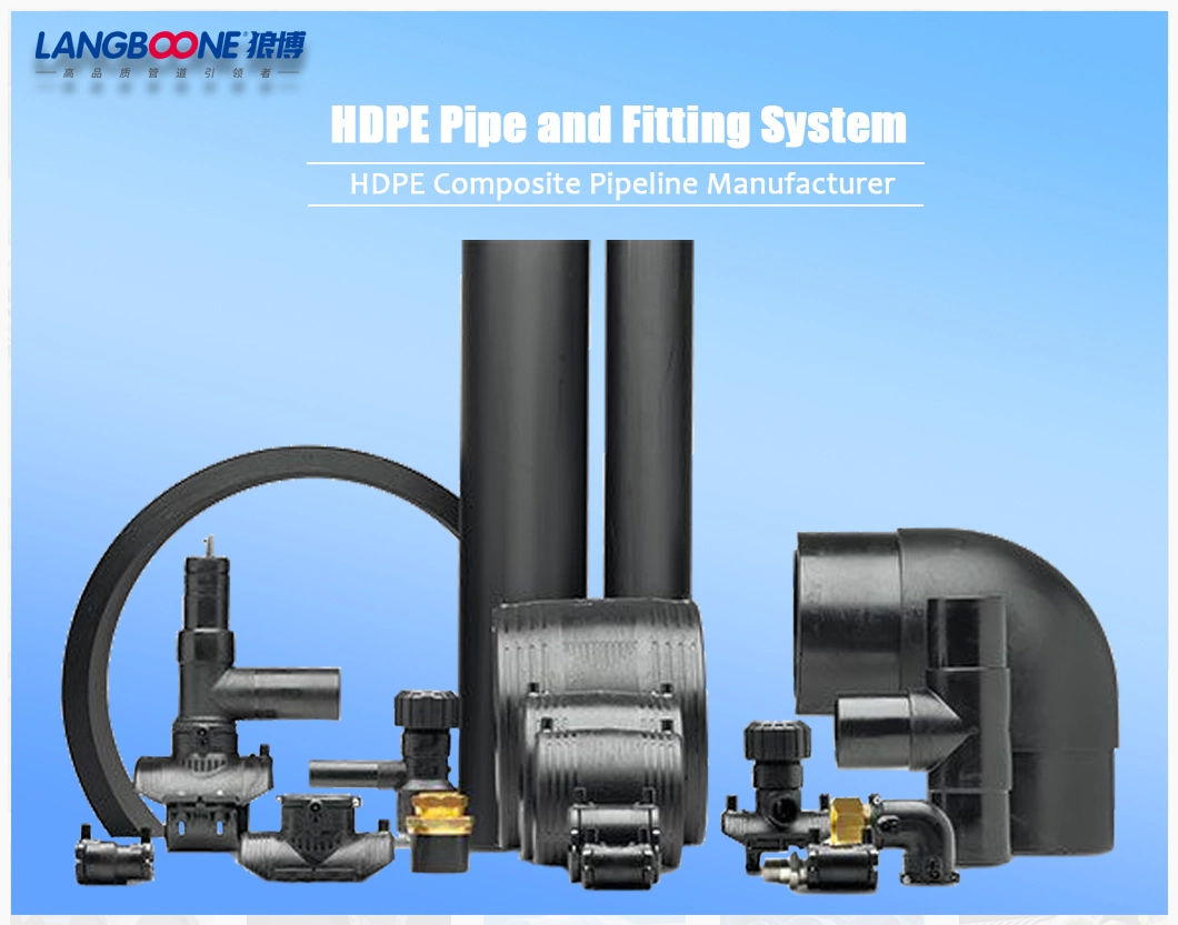 Black HDPE Fittings Socket Butt Fusion Equal Coupling TF Coupler Fitting