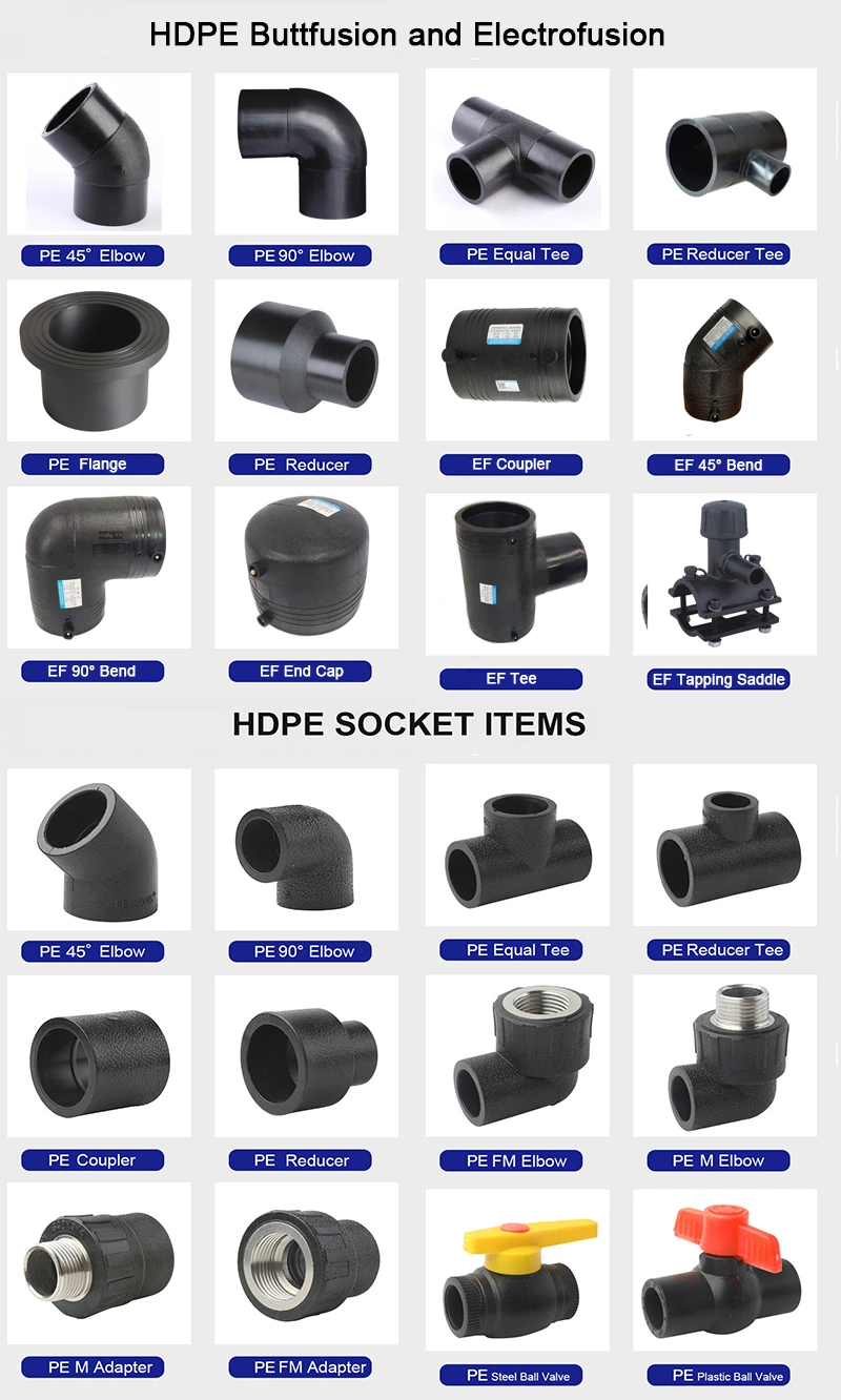 Hot Selling Good Quality HDPE Gas Pipes Electro Fusion Fittings Electrofusion Coupler