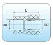 DIN Standard 1/2 HDPE Brass Threaded Female Pipe Coupling Pipe Adaptor