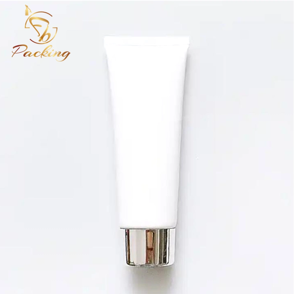 Skincare 100 Ml PE Packaging Tubes Cosmetic Plastic Tube with Golden Screw Top Cap