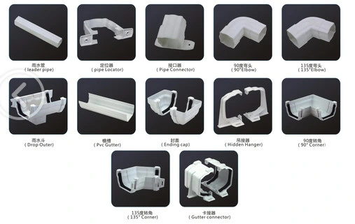 Plastic Building Material White/Black PVC Downspout PVC Pipe for Villa Water Collection