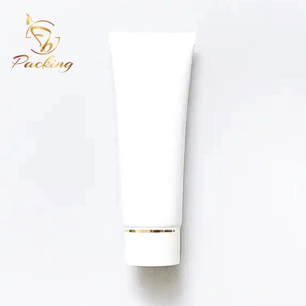 Skincare 100 Ml PE Packaging Tubes Cosmetic Plastic Tube with Golden Screw Top Cap