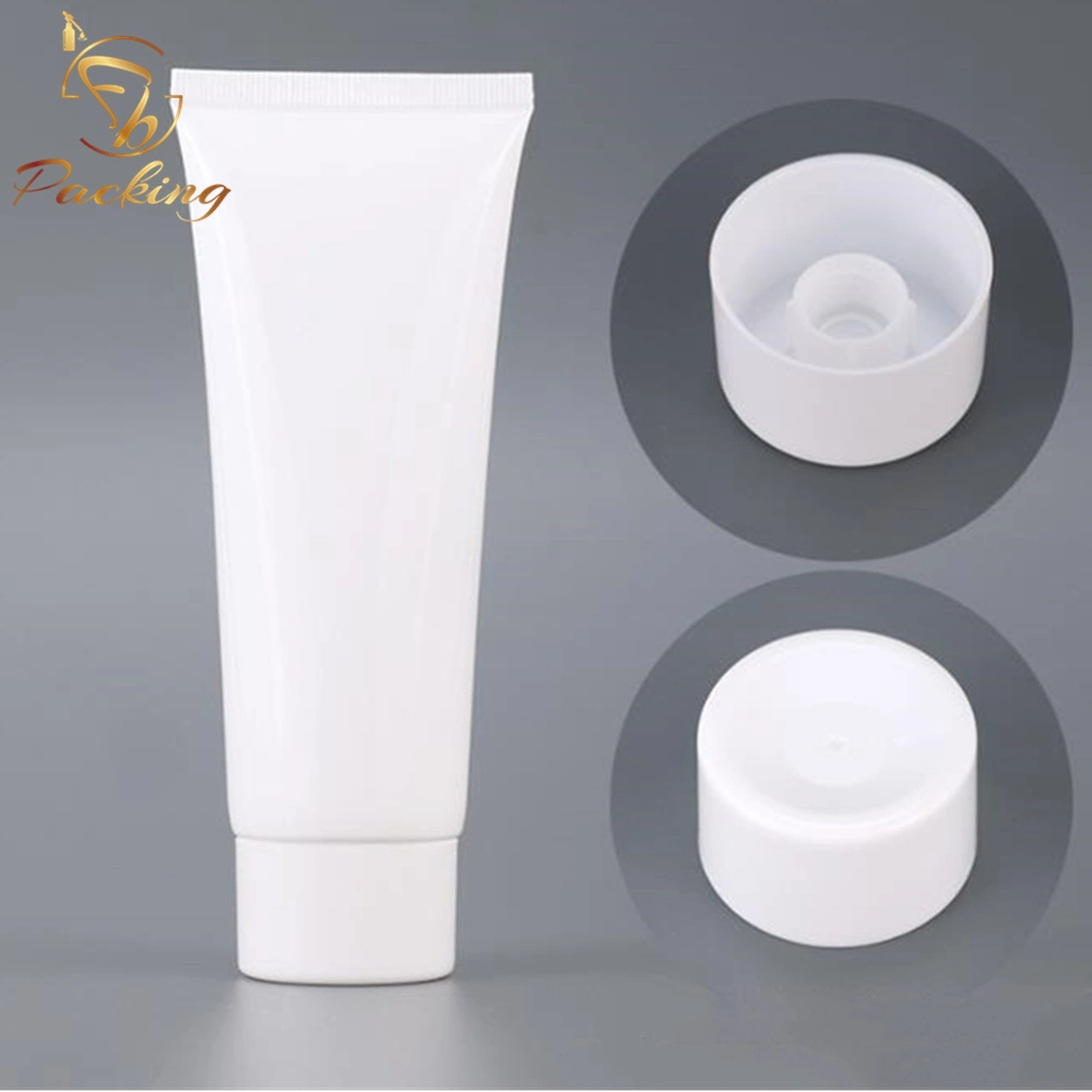 Skincare 100 Ml PE Packaging Tubes Cosmetic Plastic Tube with Golden Screw Top Cap