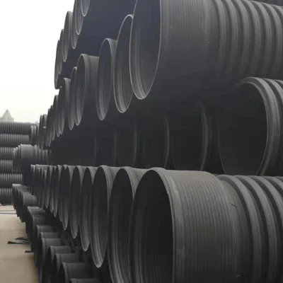 Tubo corrugato a doppia parete in HDPE SN8 300 mm tubo di drenaggio in PE DWC HDPE Prezzi tubi in plastica per fognature/ tubi in HDPE/tubi per acqua in PE
