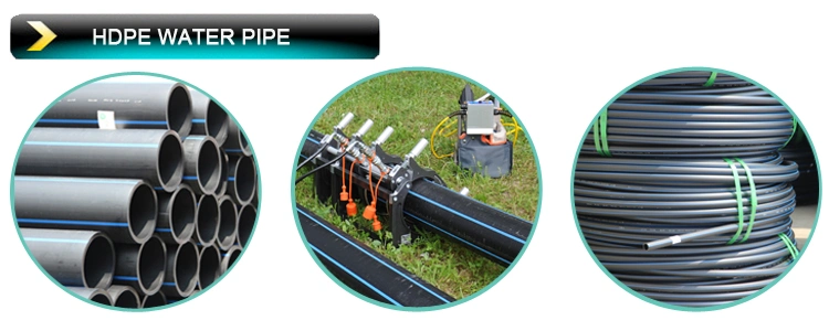 China Leading Manufacturer Water Supply Plastic Water Pipe Black HDPE/PE/Polyethlene Flexible Pipe for Gas/Irrigation/Drain Corruageted Drainage Pipe