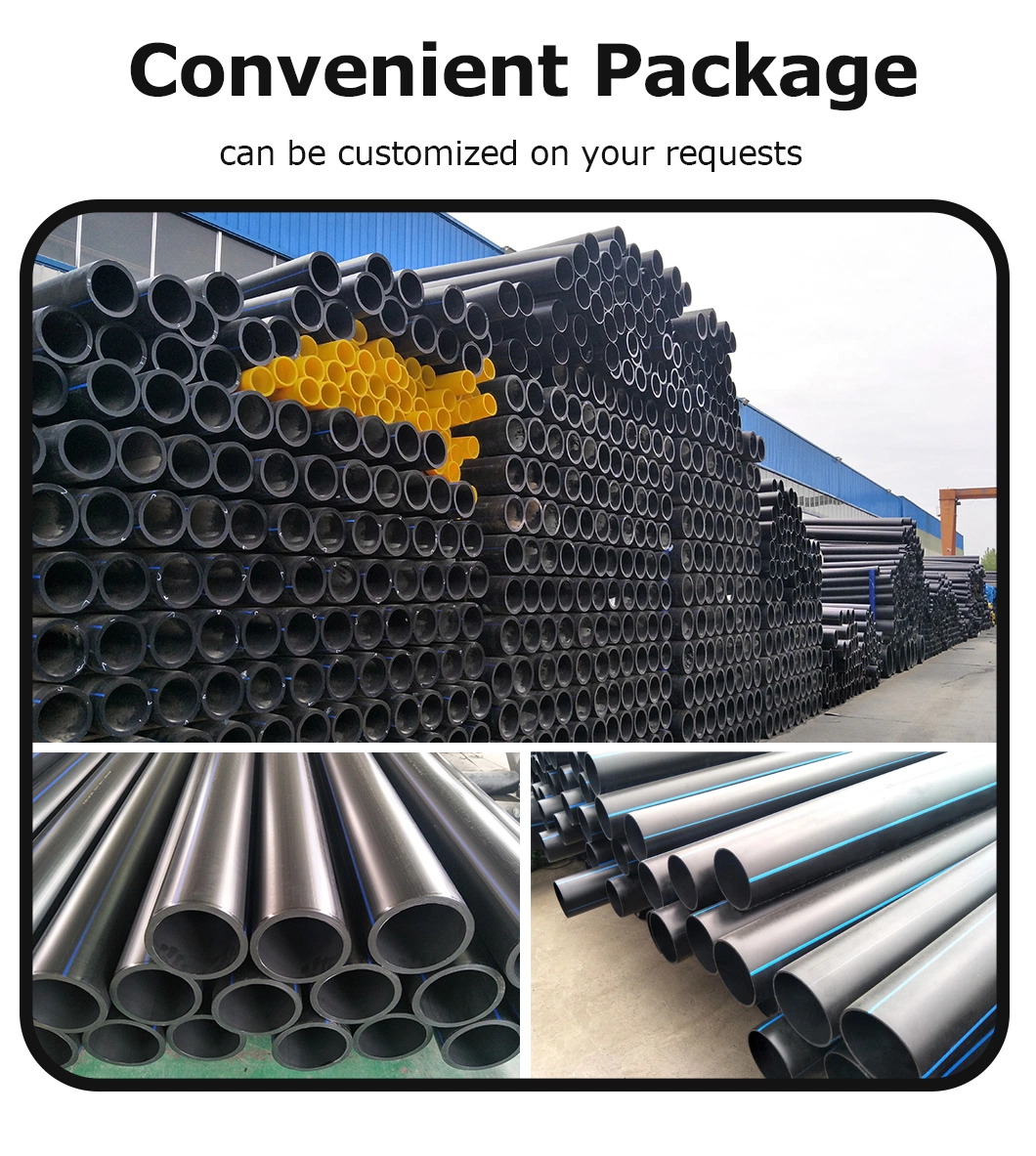 2 Inch Black 32mm 63m 250 mm Agriculture PE Pipe Roll