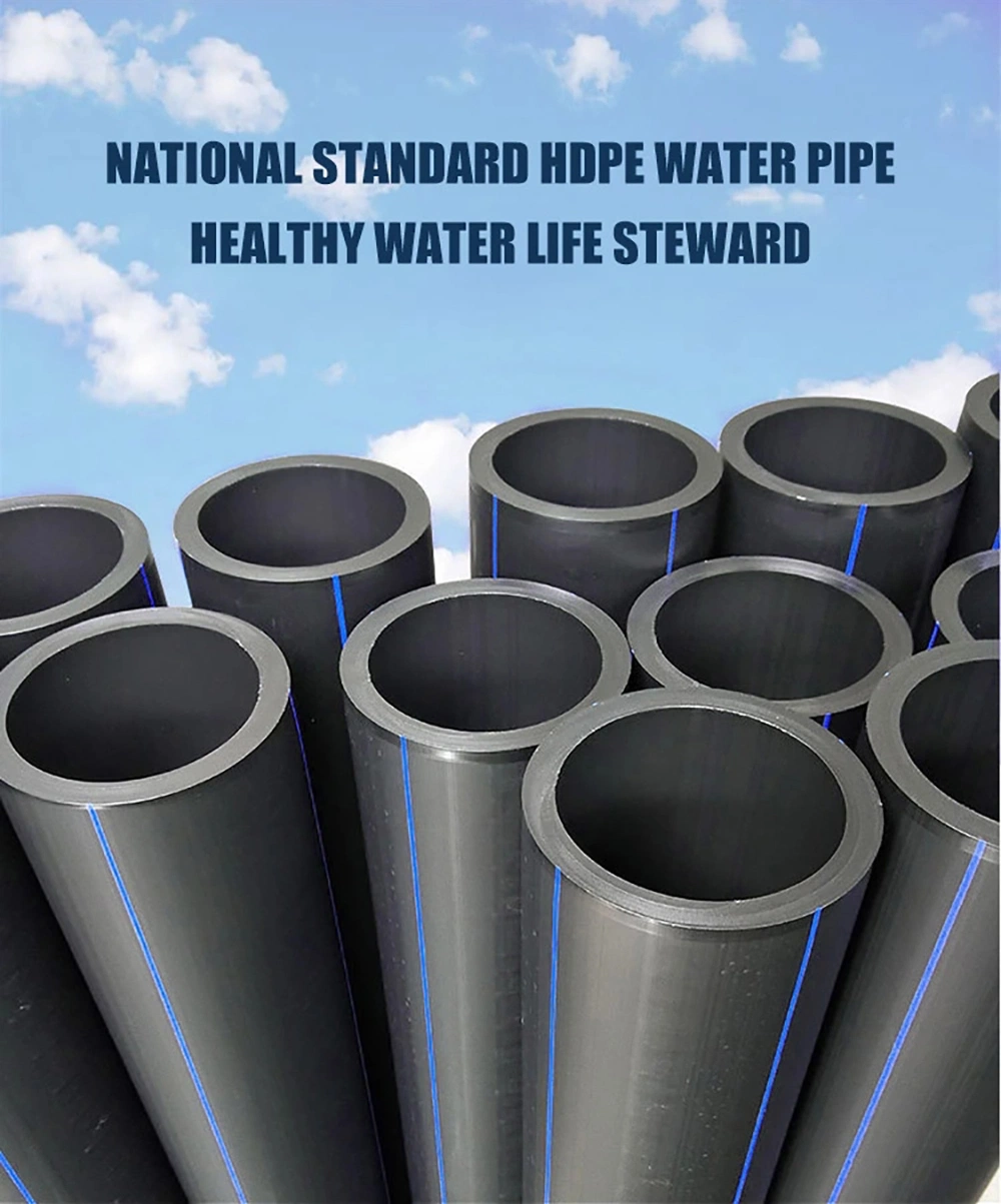 China&prime;s Top Manufacturer Water Supply Plastic Water Pipe Black HDPE/PE/Polyethylene Flexible Pipe for Natural Gas/Irrigation/Drainage Drainage Pipe