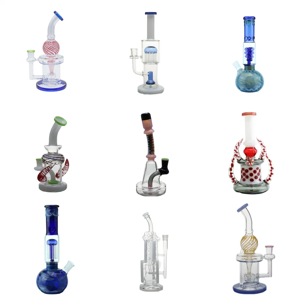New Product Glass Smoking Water Pipe Glass Bubbler Multicolored