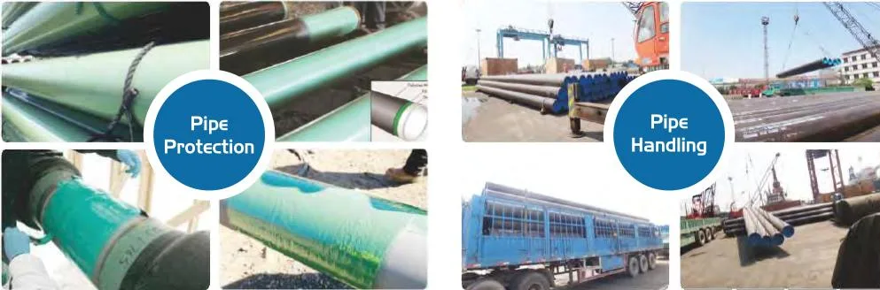 Oil and Gas Seamless Pipe with Black Painting Surface Be/PE Ends