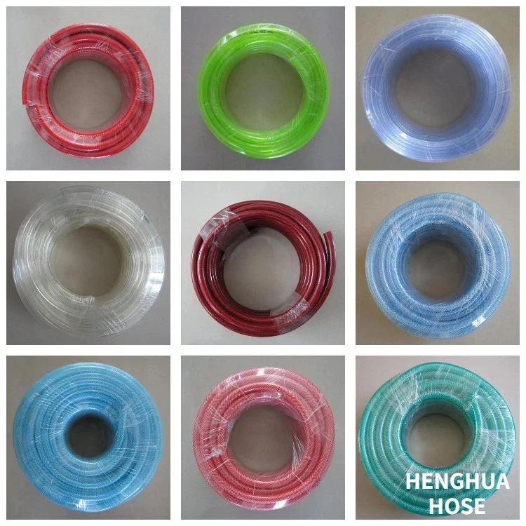 Transparent Poly Fiber Reinforced Braided PVC Flexible Water Garden Hose for Agriculture Irrigation