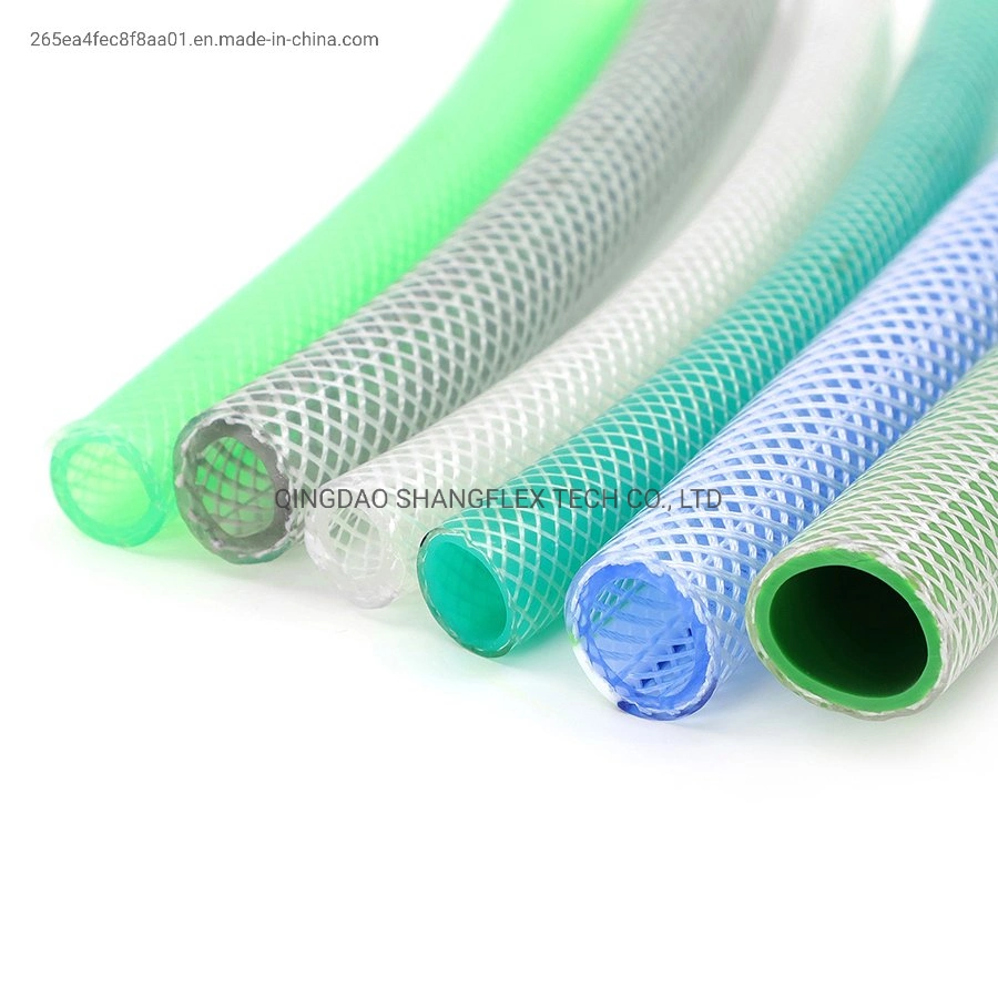 Transparent Poly Braided PVC Flexible Fiber Water Hose for Agriculture Irrigation