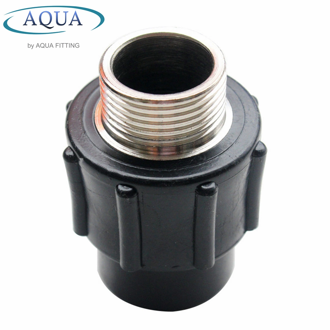 HDPE Pipe Fittings HDPE Male Coupling Adaptor Threaded Pipes Fittings