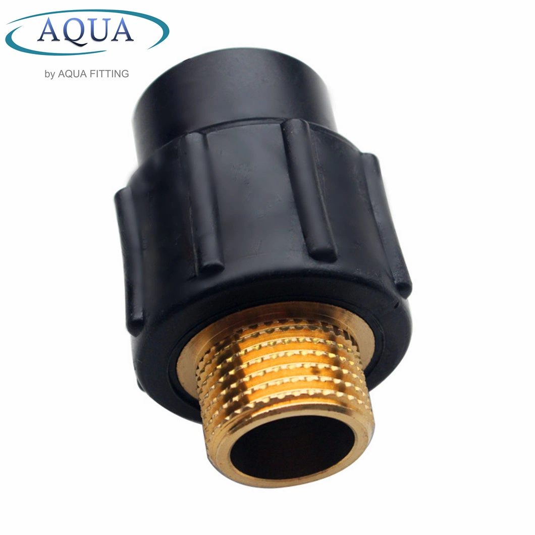 HDPE Pipe Fittings HDPE Male Coupling Adaptor Threaded Pipes Fittings