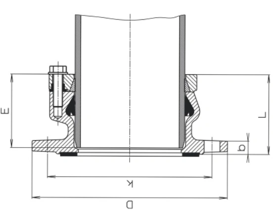 China Factory Made Flange Adaptors for PE Pipe-Aoft03 DN40-DN300