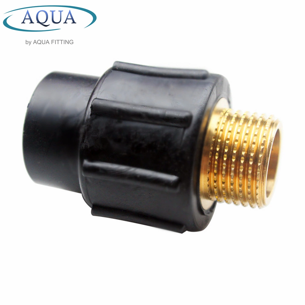 HDPE Pipe Fittings HDPE Male Coupling Adaptor Threaded Pipes Fittings