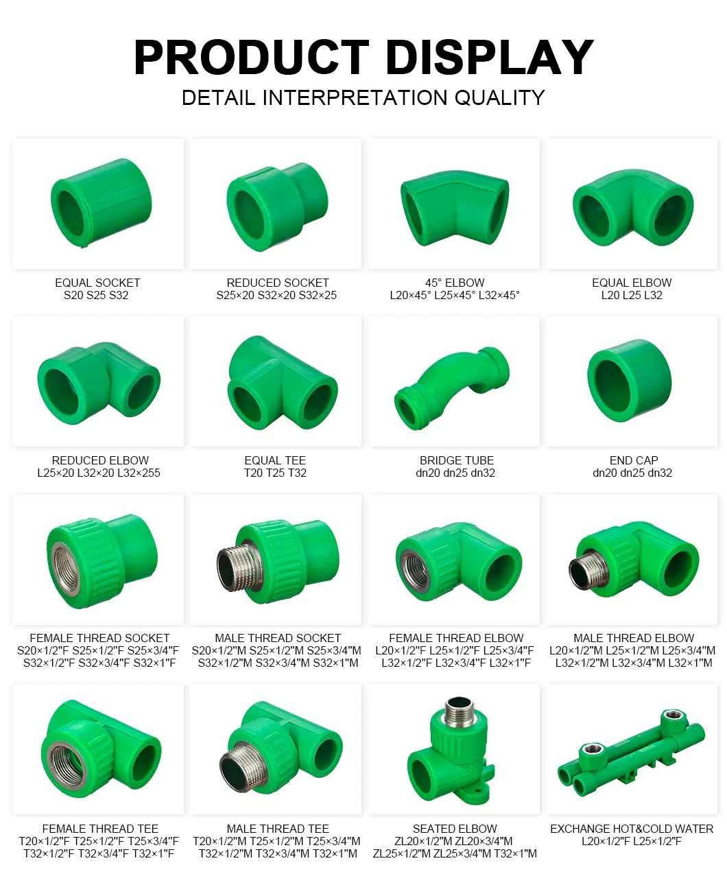 Ifan Pipe Fittings Factory Pex PPR PVC Brass Fitting Brass Valve PE Fittings