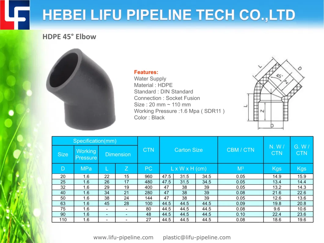 High Quality Plastic Pressure Pipe Fittings PE Pipe Tee and Fittings PE Socket Fusion Pipe Fitting HDPE Pipe Fitting for Water Supply DIN Standard SDR11