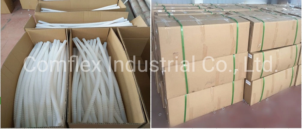 Braided Corrugated PTFE / Poly Tetra Fluoroethylene Hose with Flange%