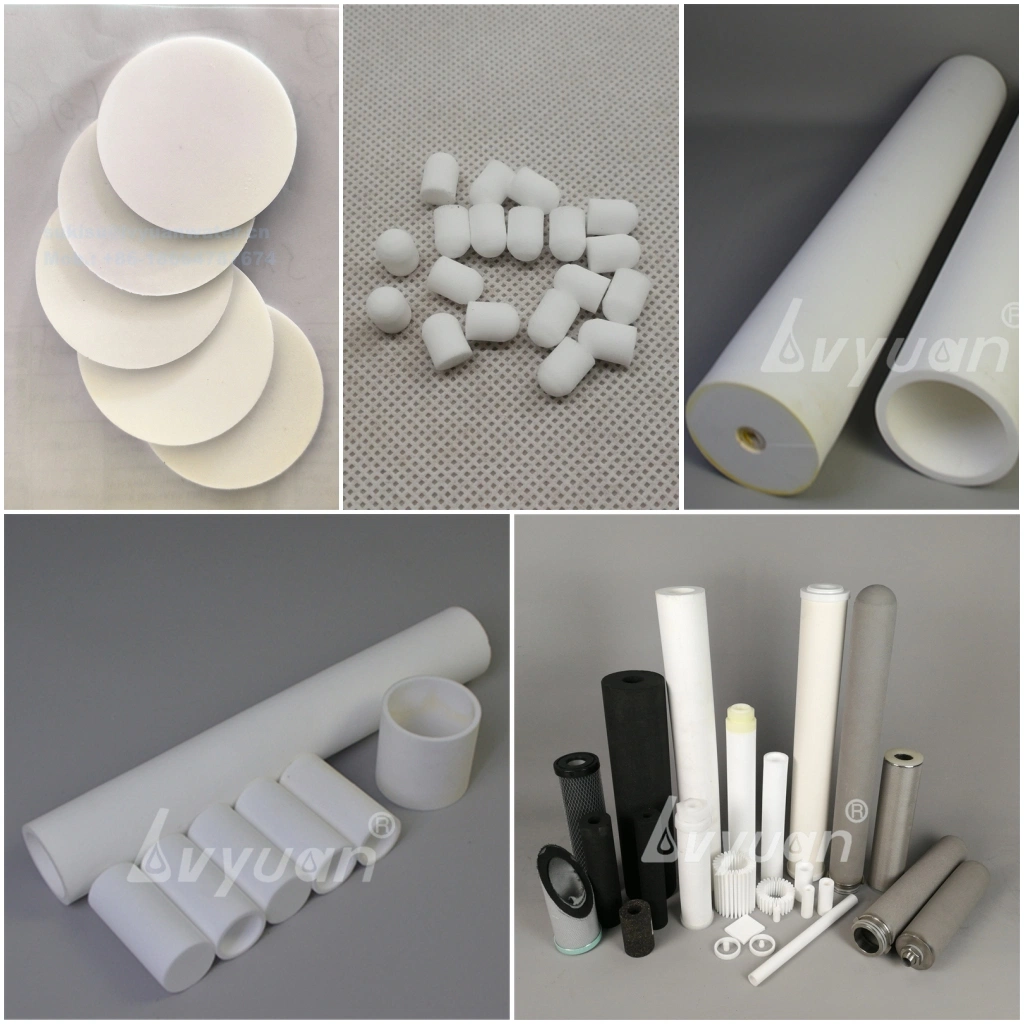 OEM Polyethylene Plastic Sinter PE PP PTFE Powder Disk Filter Tube for Medical Oil Gas Water Chemical Industry Use