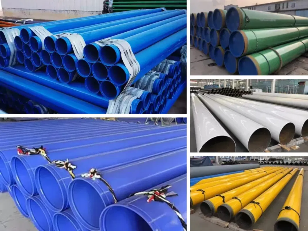 High Quality External PE Red Blue Plastic Coated Composite Steel Pipe for Water Supply and Fire Fighting