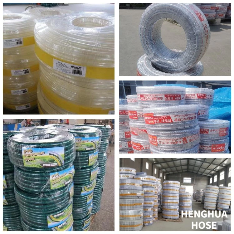 Transparent Poly Fiber Reinforced Braided PVC Flexible Water Garden Hose for Agriculture Irrigation