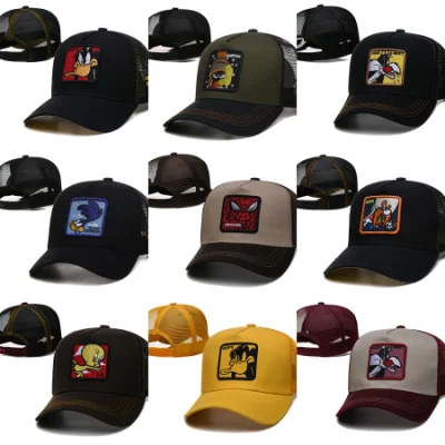  Personalisiere Kinder Comics Anime Graphic Embroidered Herren Mesh Caps Hüte Road Runner Tom Coyote Spiderman Taz Sam Mickey