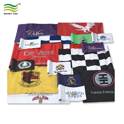 Polyester Custom Printing Kariert Golfplatz Loch Pin Mini Flaggen (M-NF33F01005)